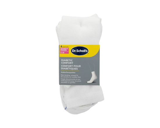 Dr. Scholl's Women's Diabetes And Circulatory Ankle Socks, 4 Pairs - 4-10
