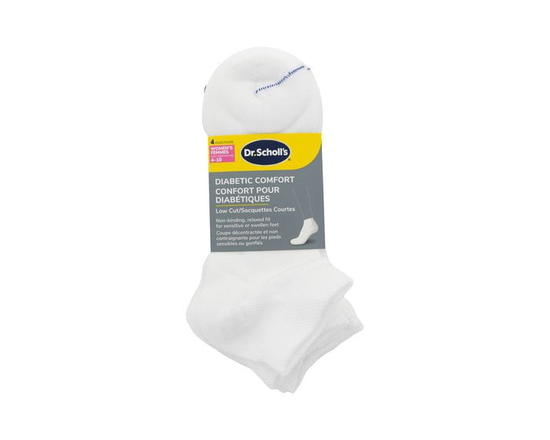 Dr. Scholl's Ladies Low Cut Diabetic & Circulatory SOCKS- 4 Pack - 4-10