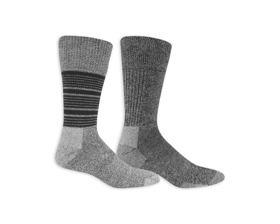 Dr. Scholl's Men's Diabetic Crew Socks - 2 Pairs - 7-12 (Charcoal Assorted)