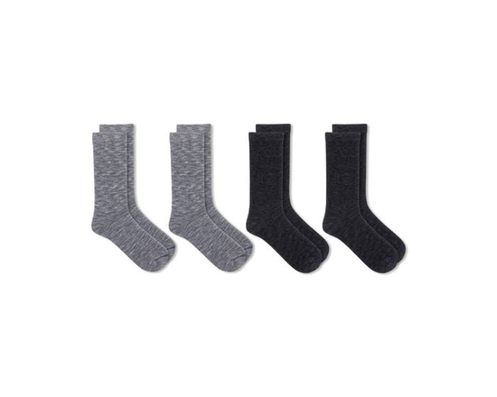 Dr. Scholl's Ladies Diabetic and Circulatory Crew Socks - 4 Pair Pack - soft, non-binding top and with temperature regulating technology - 4-10