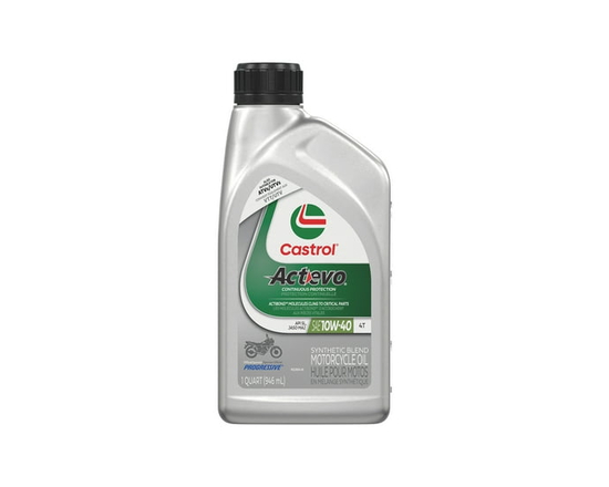 Castrol Actevo X-tra 4-Stroke Semi-Synthetic Motorcycle Oil 10W40, 946-mL - 1