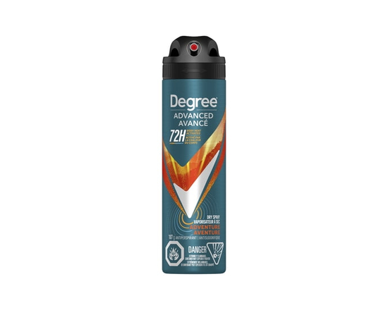 Degree Men Advanced Antiperspirant Dry Spray 72H Protection Adventure, 107 g - 107 g