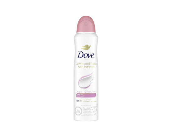 Dove Soin Avancé Désodorisant Antisudorifique en Vaporisateur à Sec Poudre Douce, 107 g - 107 g