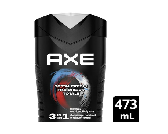 AXE 3-in-1 Shampoo, Conditioner & Body Wash Total Fresh, 473 ml - 473mL