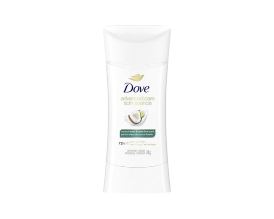 Dove Advanced Care Antiperspirant Deodorant Coconut Water & Sweet Lime, 74 g - 74 g