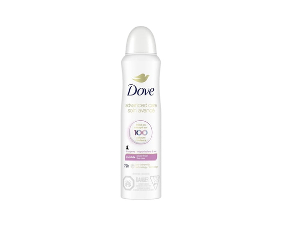 Dove Advanced Care Antiperspirant Dry Spray Invisible Clear Finish, 107 g - 107 g
