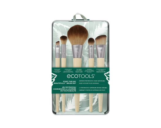 EcoTools Start The Day Beautiful Makeup Brush Kit, 1 Kit - 5.00 Count