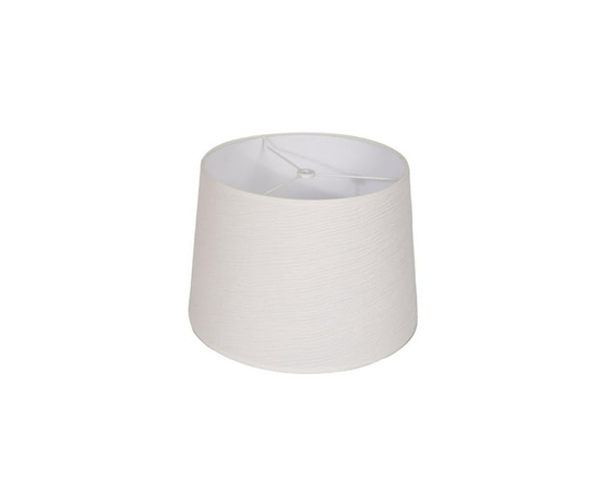 Abat-jour Mainstays au design moderne, tambour conique, tissu blanc, fixation en araignéer