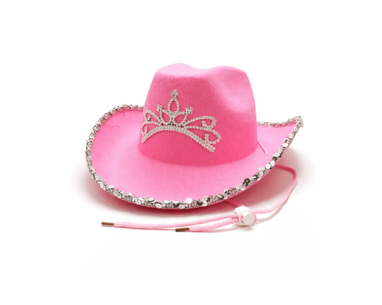 FantastikParty Pink Cowboy Hat Summer Wide Brim Fedora with adjustable strap