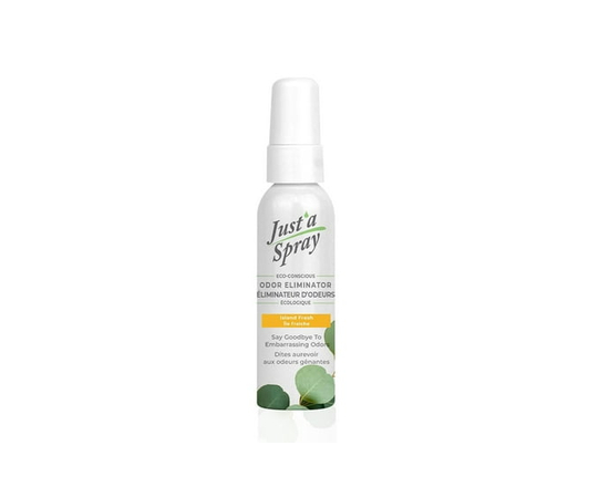 Just'a Spray Toilet Odor Eliminator, Island Fresh, 55 ml, Pre-Poop Spray, up to 100 Uses - 55 mL