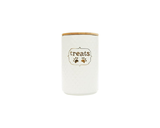 One Paw, Textured Ceramic Dog Treat Jar, Durable and Stylish, 1.8 kg (63 oz)