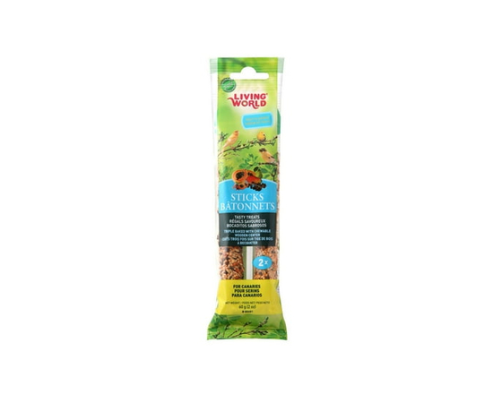 Living World Canary Fruit Sticks, 2 pack
