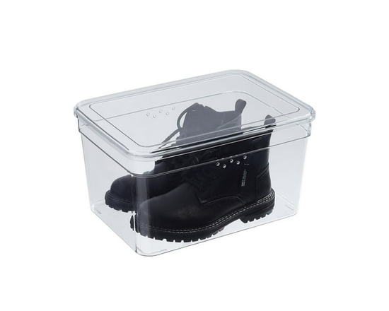 Mainstays Plastic Shoe Box - Extra Tall Size - 14.8in.Wx10.5in.Dx8.3in.H/37,5 cmx26,7 cmx21 cm
