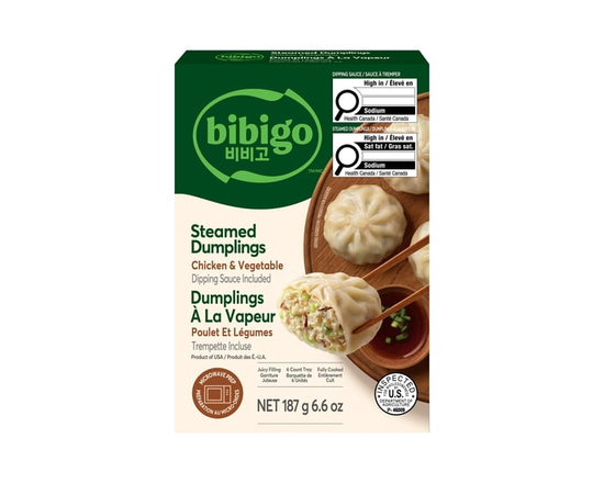 Boulettes vapeur de poulet et légumes bibigo - 187GR