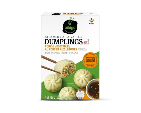 bibigo Steamed Dumplings Pork & Vegetable - 187 GR