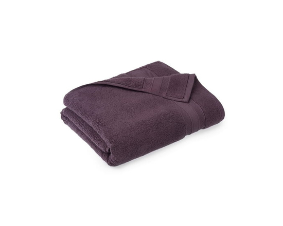 Ensemble de 6 serviettes de bain unies hometrends, jaune - 1 serviette de bain 30 x 54 po (Violet foncé)