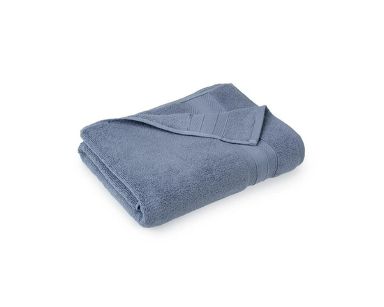 Drap de bain uni 100 % coton Home Trends, 1 pièce, 550 g/m², très absorbant et doux, violet foncé - 1 serviette de bain 30 x 54 po (Bleu marine clair)
