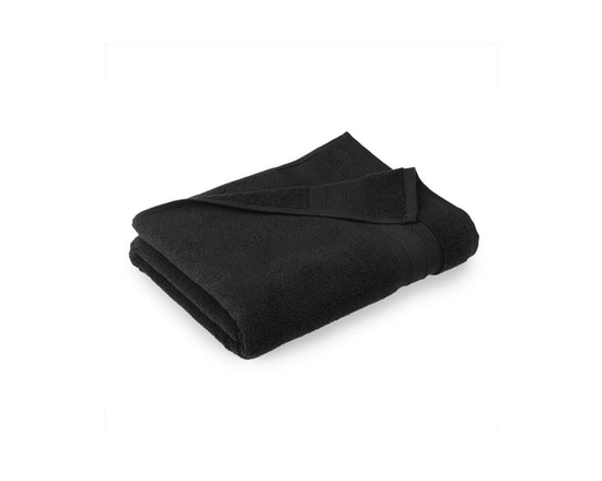 Serviette de bain unie 100 % coton Hometrends, 1 pièce, 550 g/m², ultra-absorbante et douce, noire - 1 serviette de bain 30 x 54 po (Noir)