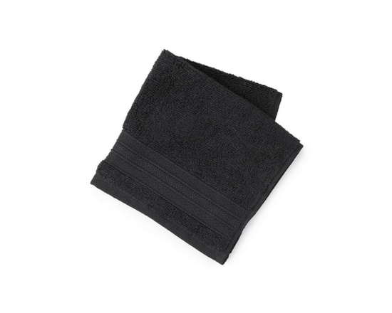 Drap de bain uni 100 % coton Home Trends, 1 pièce, 550 g/m², très absorbant et doux, violet foncé - 1 débarbouillette 13 x 13 po (Noir)
