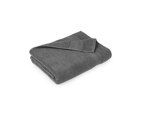 Serviette de bain unie 100 % coton Hometrends, 1 pièce, 550 g/m², ultra-absorbante et douce, noire - 1 serviette de bain 30 x 54 po (ANTHRACITE)
