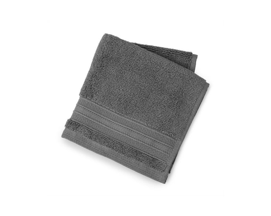 hometrends Solid 100% Cotton Washcloth, 1 Piece, 550 GSM, Highly Absorbent & Soft Bathroom Washcloth, Charcoal - 1 Washcloth, 13" x 13"