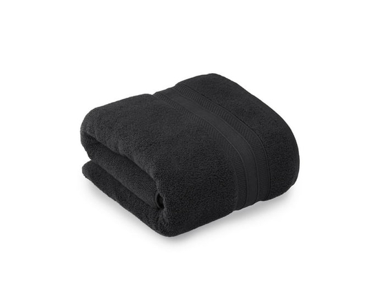 Hometrends Gant de toilette uni 100 % coton, 1 pièce, 550 g/m², très absorbant et doux, bleu clair - 1 drap de bain 35 x 64 po (Noir)