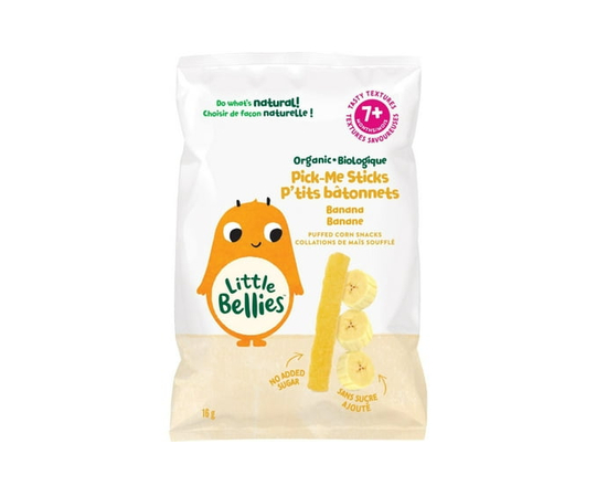 Little Bellies Organic Pick-Me Sticks Banana Puffed Corn Snacks 7+ Months, 16gr - 16gr