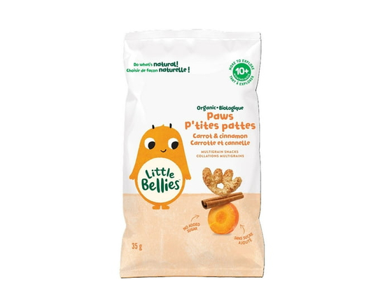 Little Bellies Organic Carrot & Cinnamon Paws Multigrain Snacks 10+ Months, 35gr - 35gr