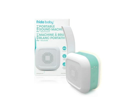 Frida Baby - 2 in 1 Portable Sound Machine and Night Light with Strap, White Noise Machine with Soothing Sounds for Stroller or Car Seat with Volume C