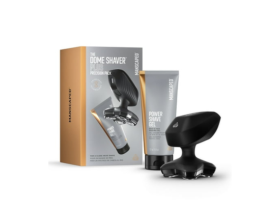 MANSCAPED The Dome Shaver Plus Precision Pack, Men's Electric Head Shaver, Wet/Dry Cordless Bald Trimmer with Power Shave Gel - 1