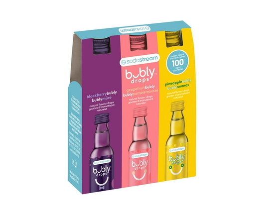 SodaStream bubly Blackberry Grapefruit Pineapple Variety, 3pk - 120 mL