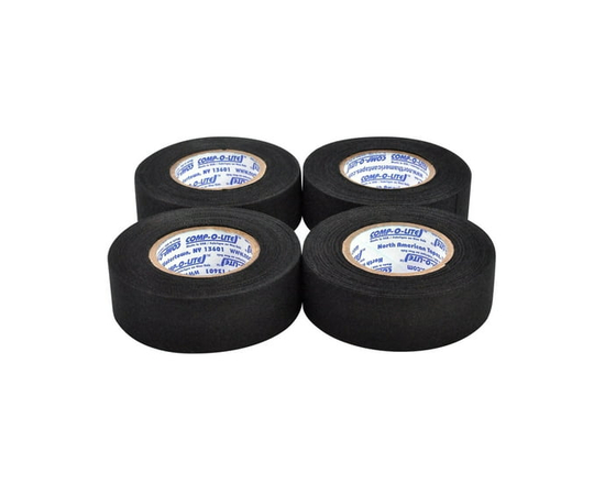 Comp-o-lite Black Hockey Stick Tape 24MM X 12M Pack of 4 Rolls