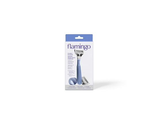 Flamingo 5-Blade Women's Pubic Razor - 1 Razor Handle + 2 Razor Blade Refills