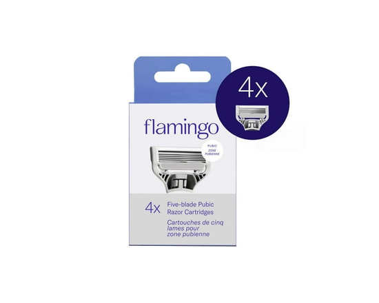 Flamingo Pubic Women’s Razor Blade Refill Cartridges - 4ct