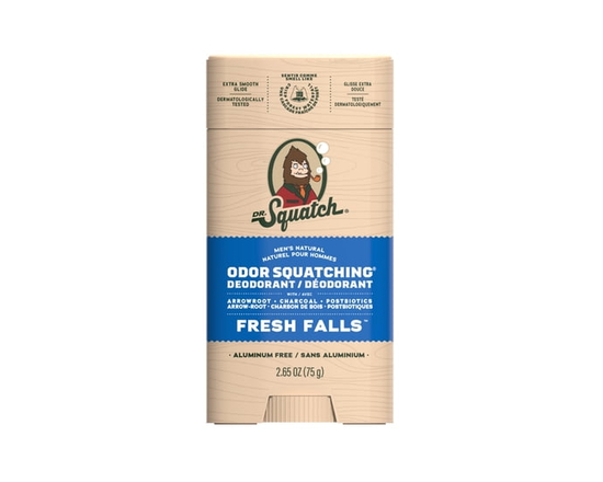 Dr. Squatch Natural Men's Deodorant - Odor-Squatching Aluminum Free - Fresh Falls (2.65 oz) - 2.65 oz