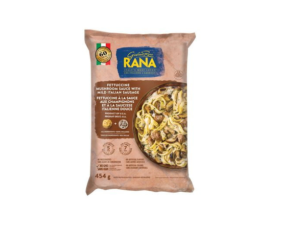 Rana Fettuccine Mushroom Sauce with Mild Italian Sausage