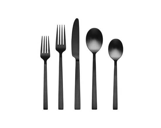 Better Homes & Gardens River Black Satin 20Pc Flatware Set