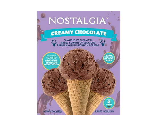 Nostalgia 2-Quart Premium Ice Cream Mix Pouch, Chocolate - 2 qt