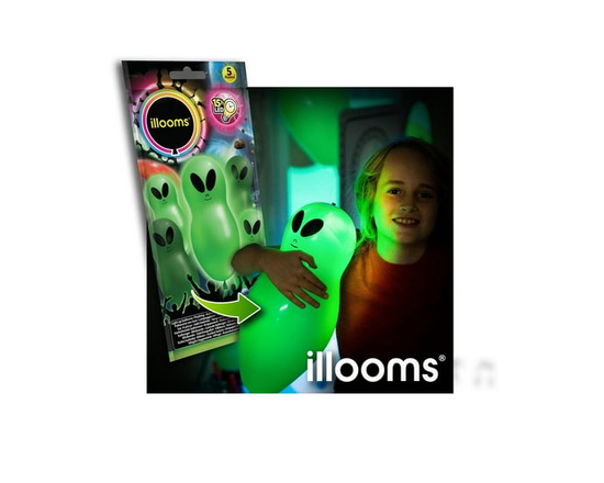Ballons illuminés illooms à DEL géants à imprimé d'extraterrestres