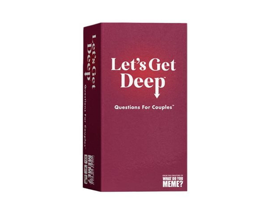 Let’s Get Deep by What Do You Meme? Couples Relationship Card Game with 300 Questions, Fun Date Night Game and Gift for Partners