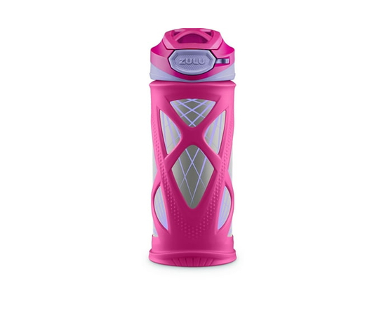 ZULU Echo 12oz (355 ml) Insulated Stainless Steel Kids Water Bottle, Pink-Purple (Light Pink-Purple)