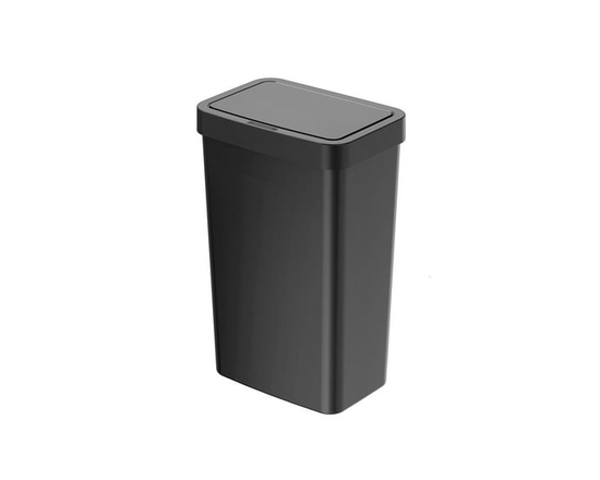 Poubelle automatique Mainstays de cuisine, 13,2 gallons, en plastique, avec détecteur de mouvement, noire