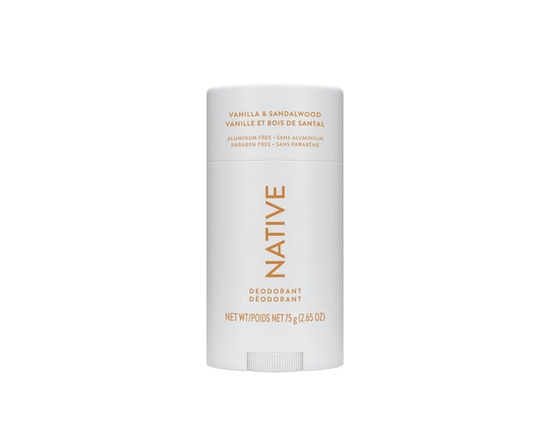 Native Natural Deodorant, Vanilla & Sandalwood, Aluminum Free - 3 oz