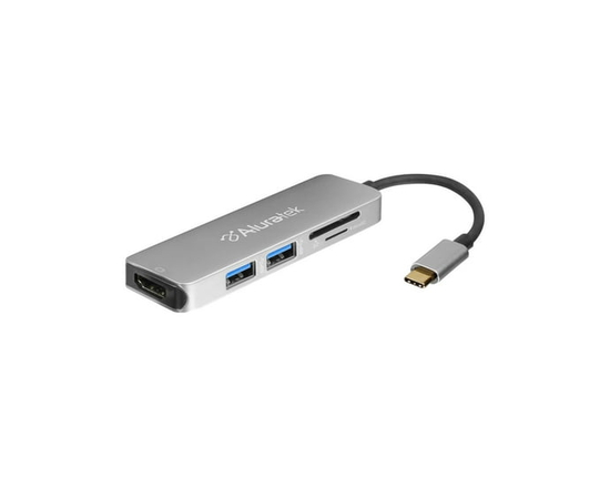 Aluratek AUMC0302F USB Type-C Multimedia Hub and Card Reader with HDMI