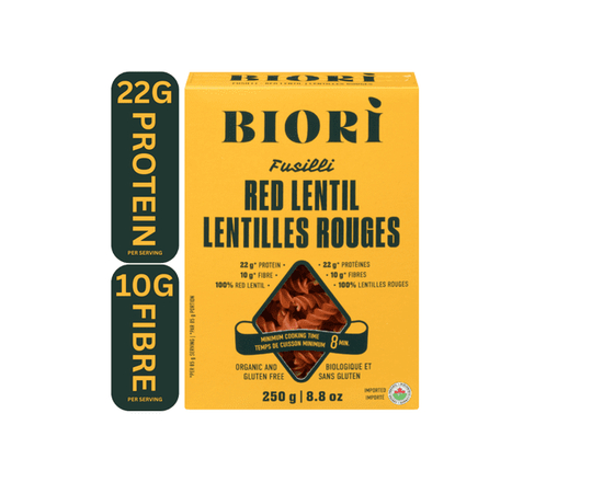 Biori 100% Organic Gluten Free Pasta Red Lentil Fusilli 250g - 250g