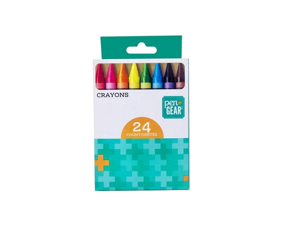 PEN+GEAR 24CT Crayons Packed in Window Paper Box