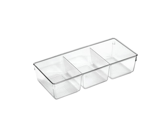 Mainstays 3-Compartment Clear Cosmetic Organizer Tray