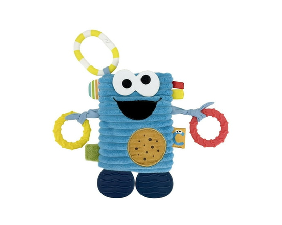 Kids Preferred Sesame Street Cookie Monster Tug and Tag Plush Activity Toy
