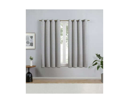Eclipse Avery 63" Grommet Blackout Window Curtains Panel - 63" (Grey)