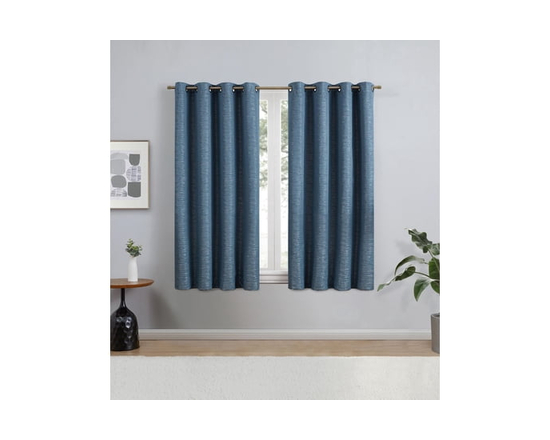 Eclipse Avery 63" Grommet Blackout Window Curtains Panel - 63" (Indigo)